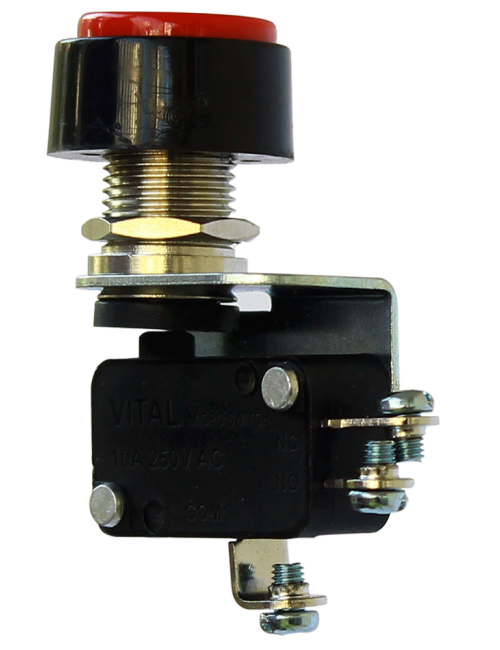 VMS-S-TPB-R-D4 (Thumb Push Button Microswitch with Screw Terminal - 400 to 450 gram Operating force)