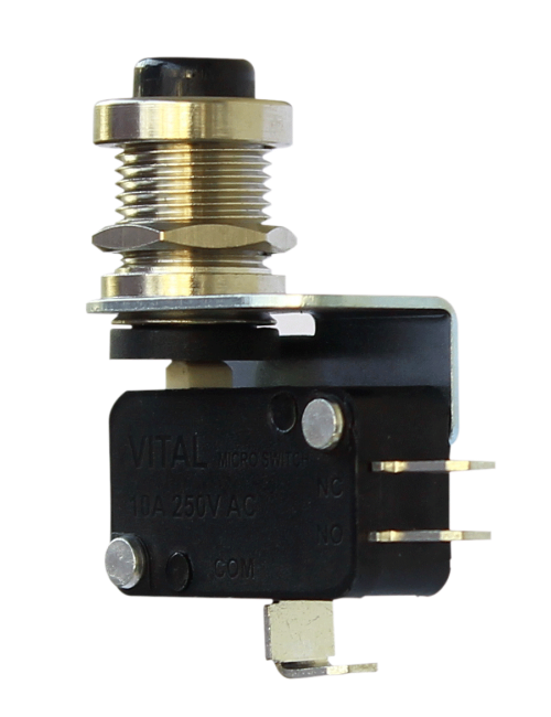 VMS-L-FPB-B-D3  (Finger Push Button Microswitch with Solderable Terminal - 300 to 350 gram Operating force)